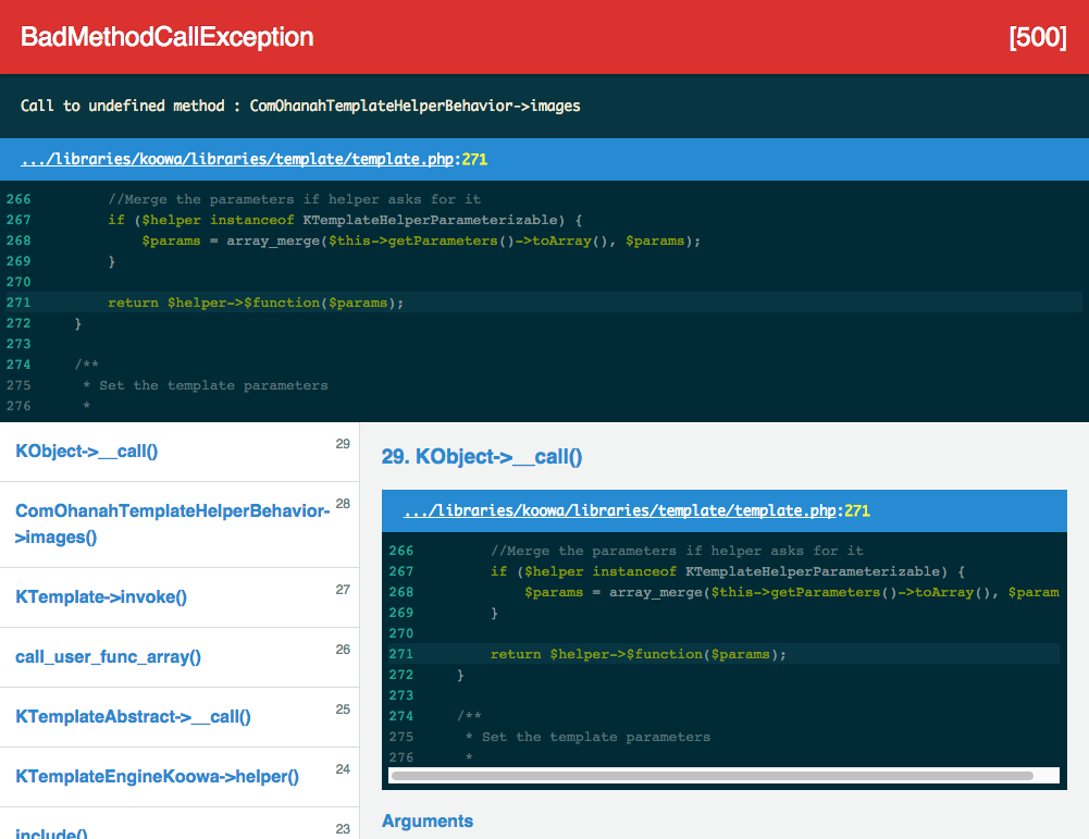 Advanced debugger available in Vagrant box